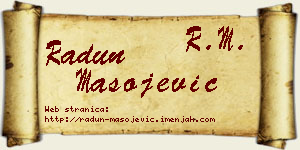 Radun Mašojević vizit kartica